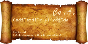 Császár Alfréda névjegykártya